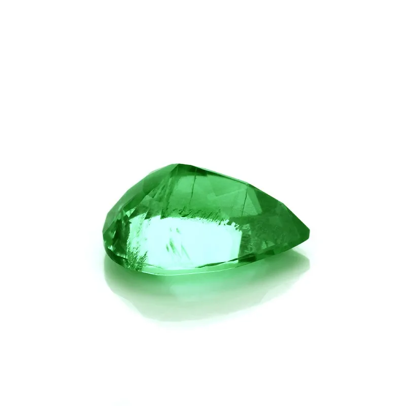 

Wuzhou Starsgem Pear Shaped Excellent Cutting 7*11mm 2ct Hydrothermal Emerald Loose Gemstone, Columbia green