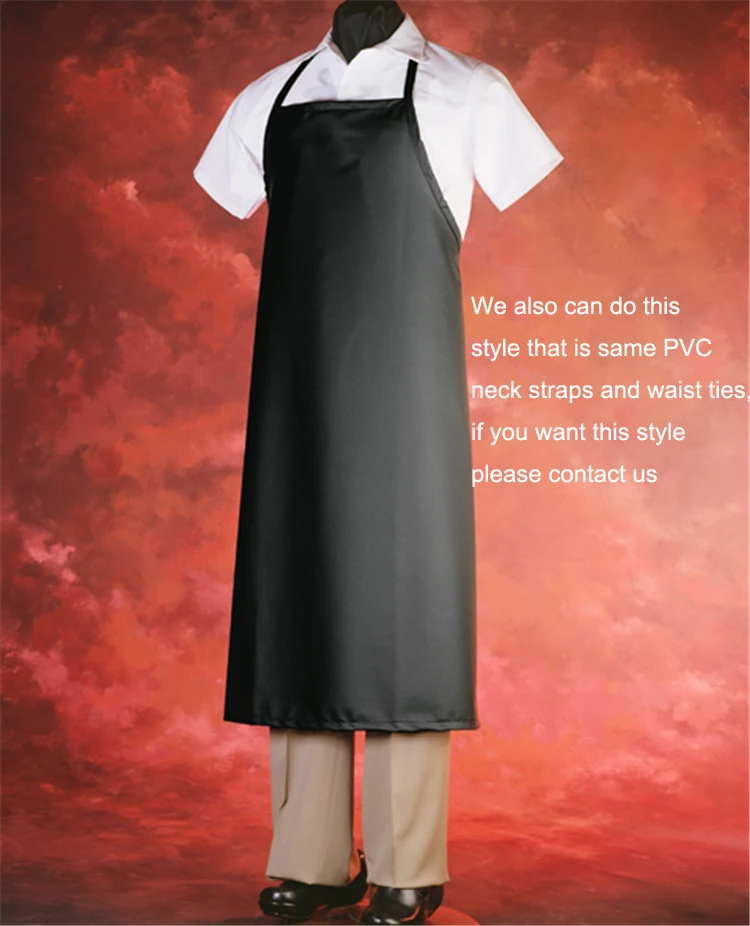 Home Waterproof Rubber Pvc Apron Bib Long Heavy Duty Cleaning Apron