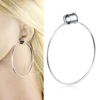 Surgical Steel Ear Tunnels Gauges Stretcher Earring Plugs Expander Saddle Dangle Hoop Ear Lobe Piercing Jewelry 6-16mm