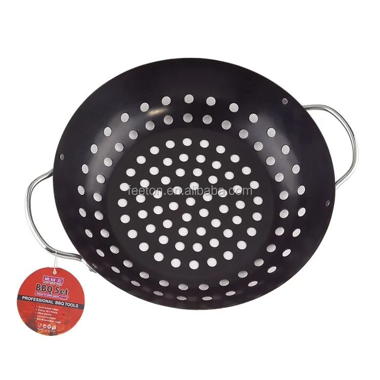 Nonstick Round Steak Grill Cast Iron Wok Plate For Barbecue Buy Cast