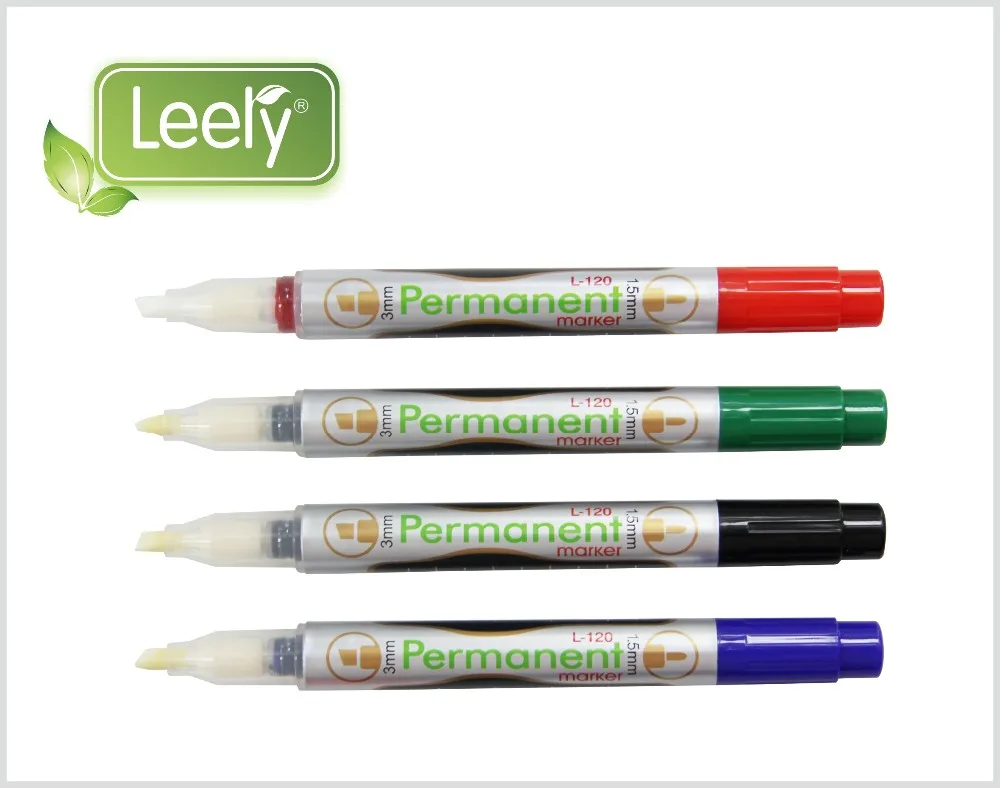 0012w Non Toxic Oil Based Ink Medium And Fine Dual Tip Permanent Marker