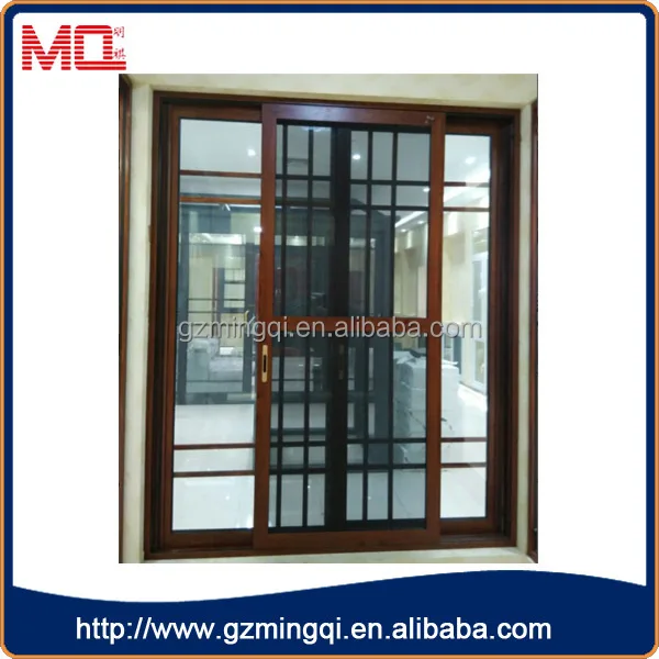 Modern louvered sliding closet doors glass inserts blinds aluminium doors factory