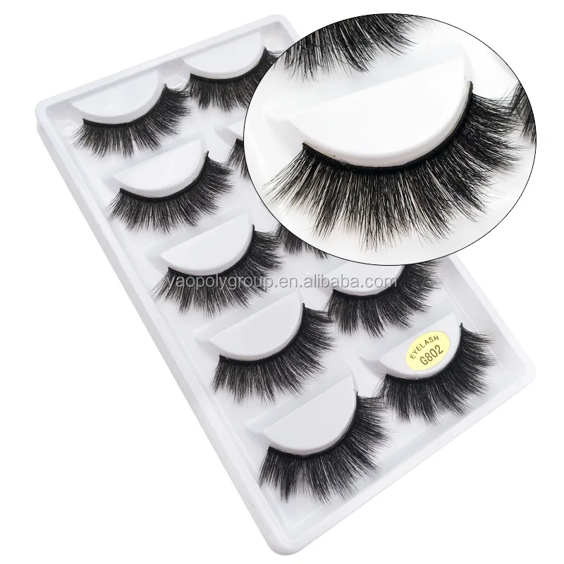 

2019 New Fashion Private Label silk eye Lashes Mink strip 3D synthetic eyelashes