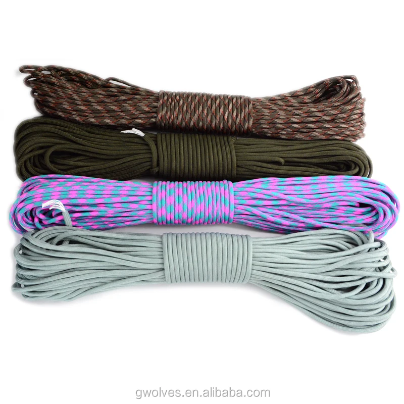 

Wholesale 3mm 4mm camping survival 550 paracord 100ft parachute cord rope, Over 200 colors