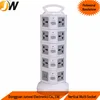 Smart 20-Outlet Home/ Office Surge Protector Worldwide Voltage Power Socket Vertical Tower Multiple Socket With 2 USB Outputs