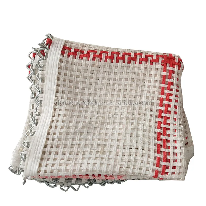 

Custom white gym trampoline mat, White and red