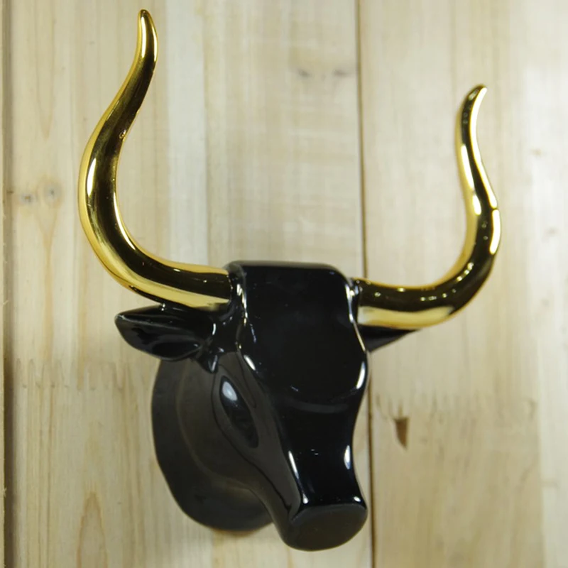 

Ceramic sculpture animal head wall hanging decoration