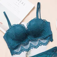 

Summer sexy lace comfortable gathered without wire adjustment babydoll bra for women