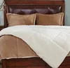 Home textile wholesale cheap sherpa and flannel fleece blanket Ginger Comforter Set