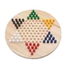 Embedded Wooden Chinese Checkers Board Game Made with All Natural Wooden Materials