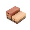 Red perforated clay bricks for construction