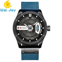 

WJ-6556 Curren 8301 European and American Men's Wrist-watch Casual Strap Waterproof Calendar Personality Quartz Army Men's Watch