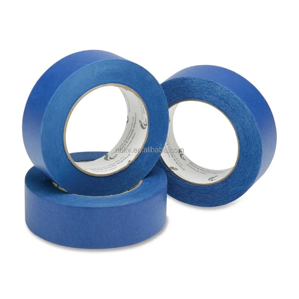High Quality Low Noise Nature Rubber UV Resistant 2" x 60y Blue Painters Masking Tape