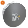 Custom printed round mini wholesale apparel packaging decorative round hat boxes