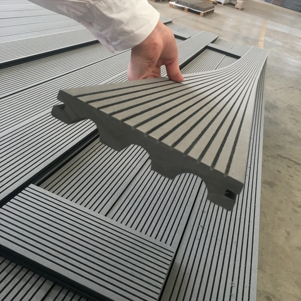 Anti Scratch Cherry Wood Flooring Grooving Wpc Flooring For