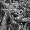 China 100% Polyester High Quality Flower Style Embroidery Mesh Fabric With Red 3D Sequin