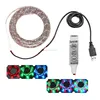 2m 6.5ft 120leds Resin Flexible Color Changing USB LED Strip Lights RGB 3528smd 5V Waterproof multi color led strip