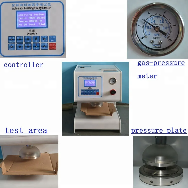 Board and Paper Fabric Bursting Pressure Pneumatic Bursting Strength Tester for Laboratory Testing Equipment