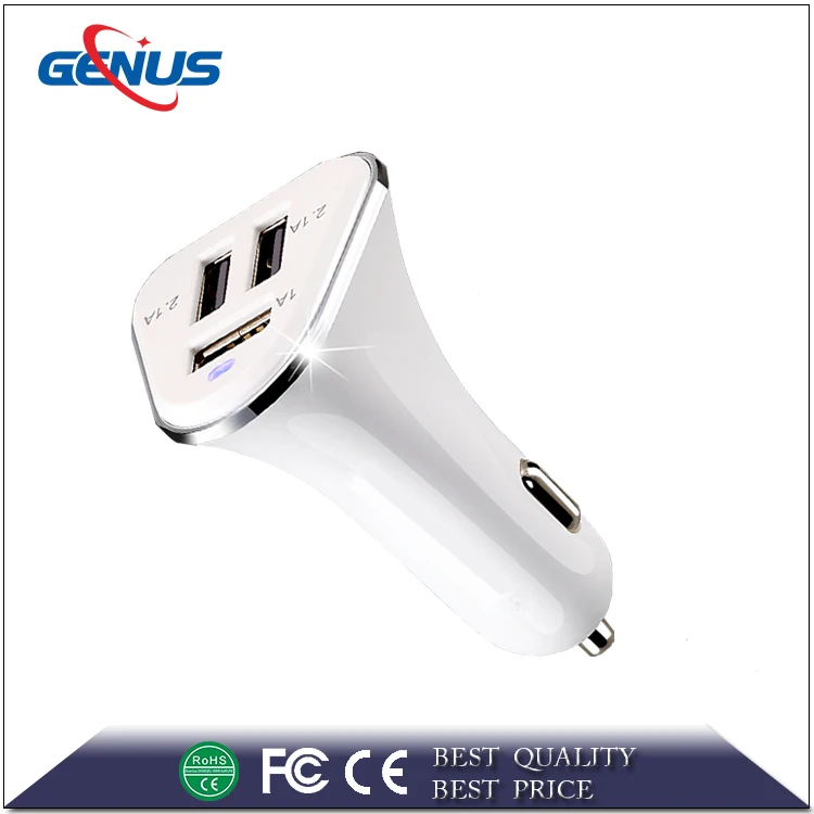 universal 3 usb car charger, wireless car charger adapter for iphone for android mobile phone