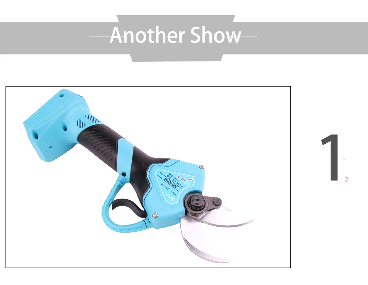 30mm Cordless Secateurs Tree Branch Cutters Electric Garden Scissors