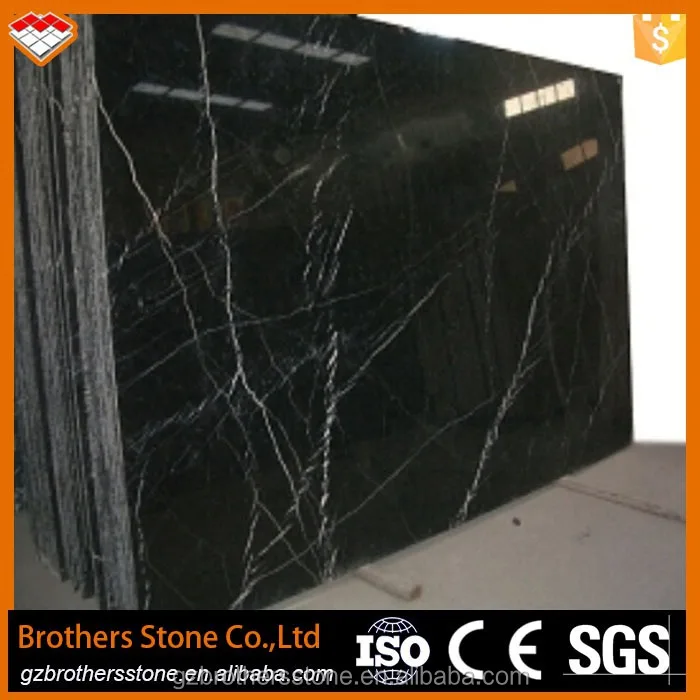 Cina naturale nero con bianco vena marmo pavimenti in marmo ... Nero disegno pavimento