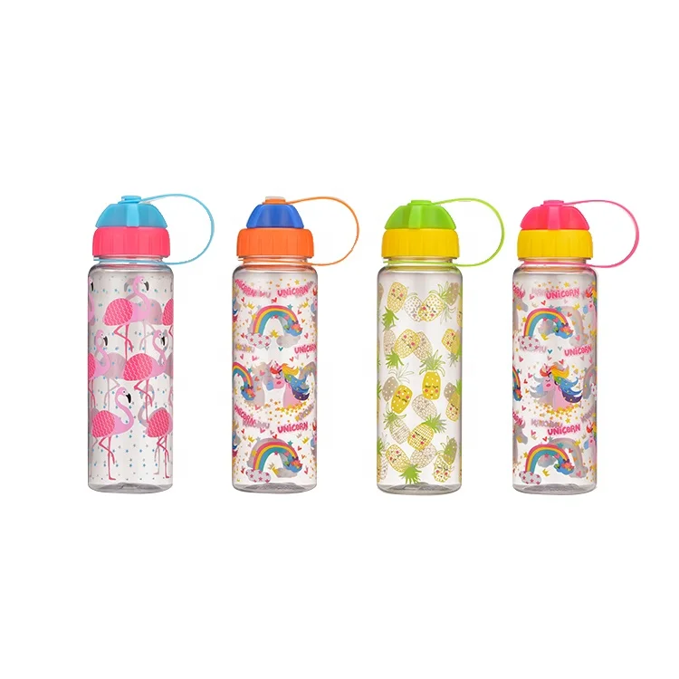 

Custom High Quality Leakproof Cartoon Design Children's Plastic Printed Kids Drinking Water Bottle, Any color is available