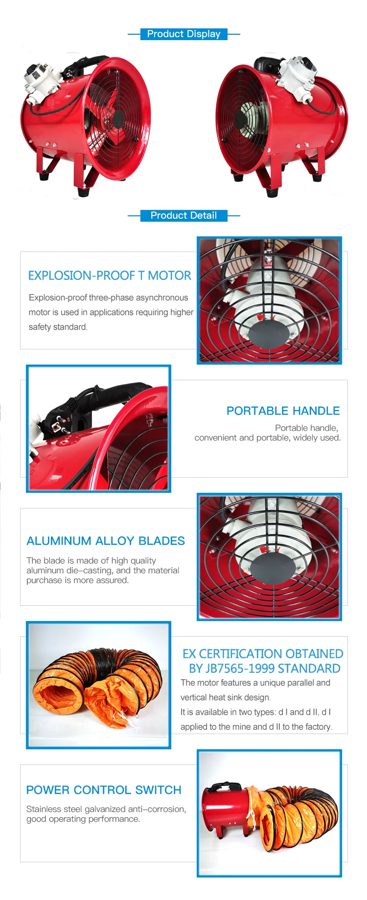Exhaust Ventilation Explosion-proof Fan, 150, 200, 250, 300 - detail 6