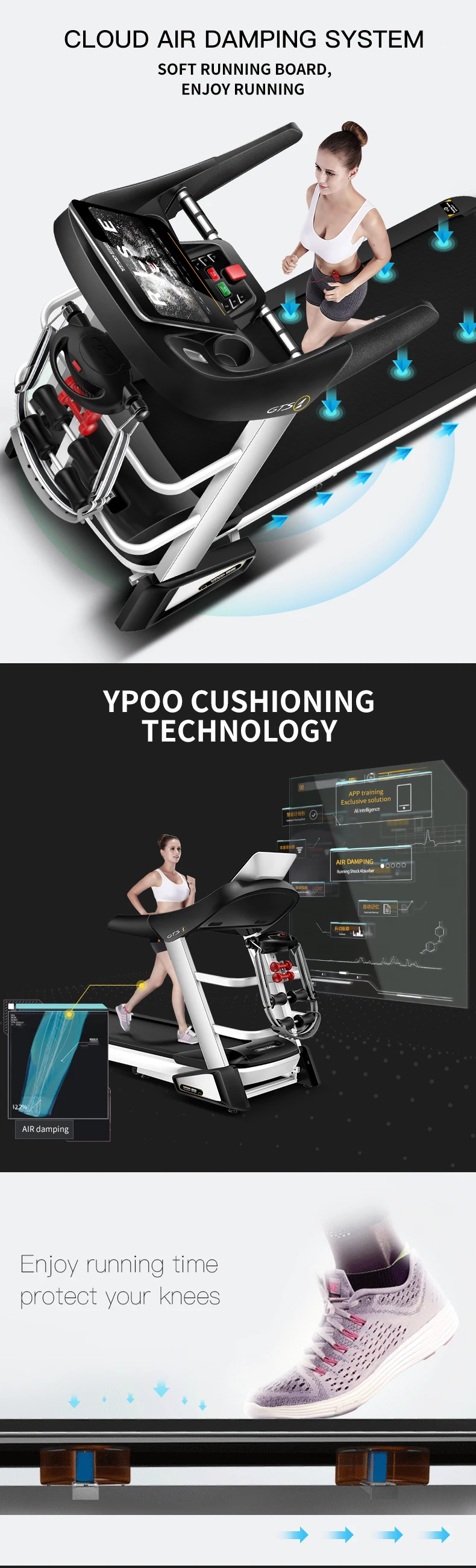 Ypoo Motorised Folding Treadmill Electric Gym Running Machine Price Buy Running Machine Price