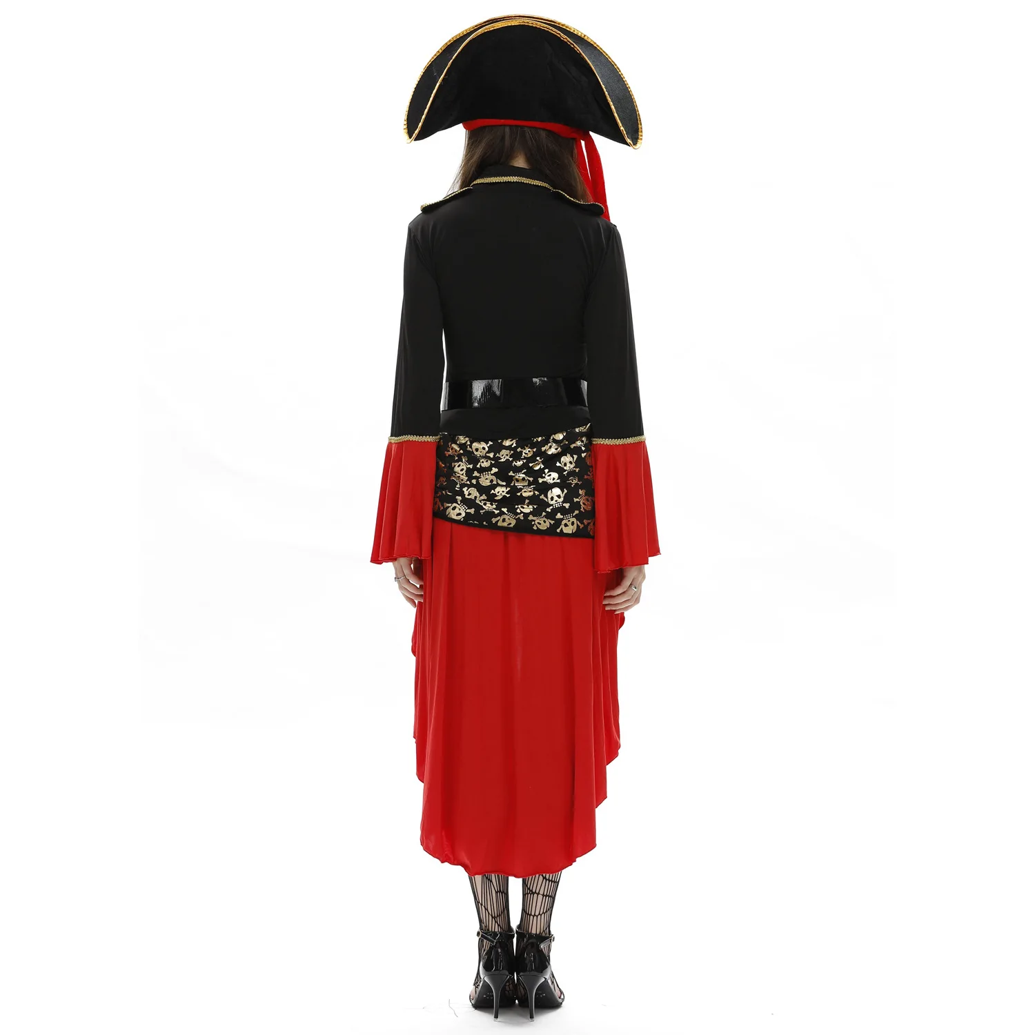 2019 new design hot selling sexy adult woman deep red dress costume halloween Pirates Costume halloween costume
