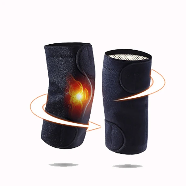 

Tourmaline belt heating knee pad magnetic therapy knee support belt knee massager, Black