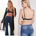 Women Sexy Lace Triangle Bralette Strappy Bra Wireless Unlined Cutout Brassiere Bralet Intimates Ultimate Crop Top