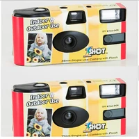 

35mm Film Camera Disposable with Flashlight Build in Battery with FUJI Color Film 200ASA 36EXP Customized Color Box Design