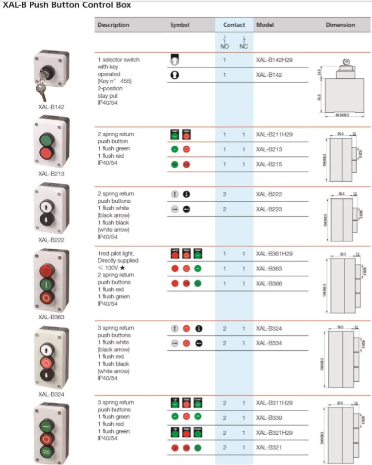 Xb2 Push Button Switch Box Xalb213 With 2 Holes Waterproof Push Button