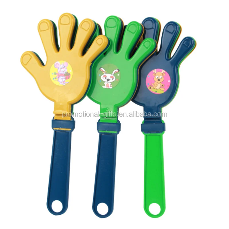 Oempromo custom Logo clap trap cheer toy plastic hand clap trap
