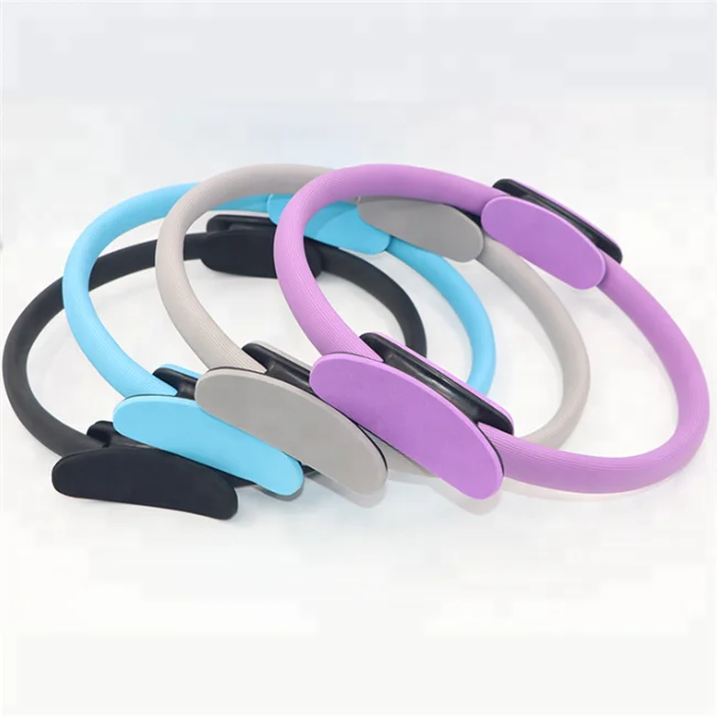 

2018 Hot Sale 5 Colors Fitness Equipment Yoga Circle Pilates Yoga Rings Wholesale, Blue;purple;gray;pink;black