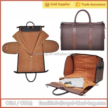 mens leather suit bag