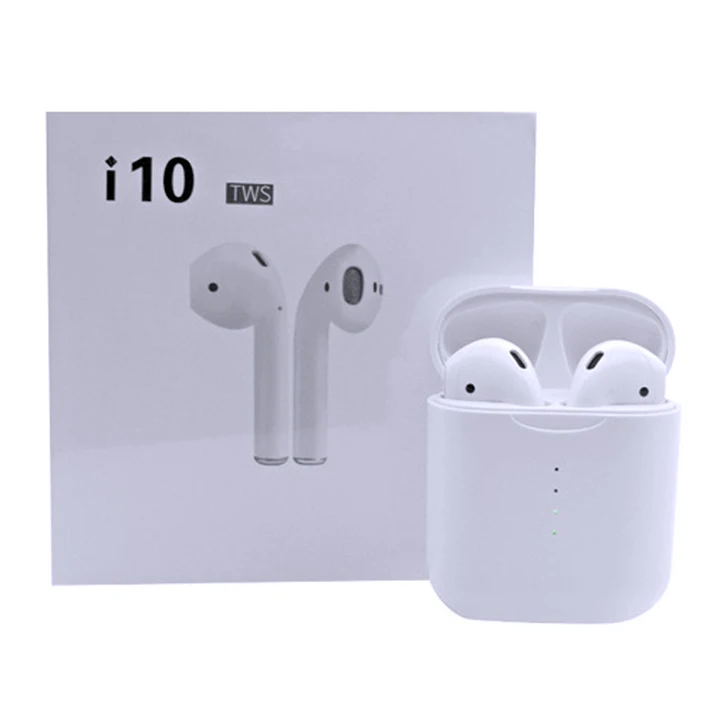 

Custom Noise Cancelling true wireless Sport i10 tws earphone, White