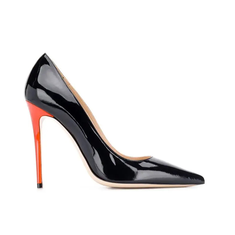 

Elegant Ladies Pointed Toe 12cm Black High Heel ladies Sexy custom shoes Women's pump shoes Thin stiletto shoes heels
