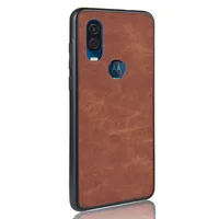 

Fashion Luxury Handmade Leather Phone Case for Motorola One Vision Lambskin Case for moto One Vision