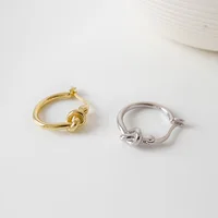 

Real 18K Gold plated twist knot design Earrings for women