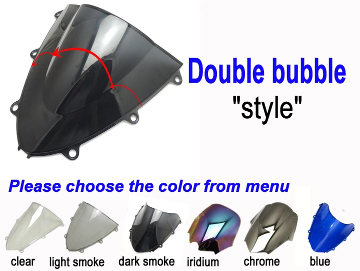 Fwsap001 Motorcycle Windshield For Rsv1000 Rsv 1000 2001 2002 Black