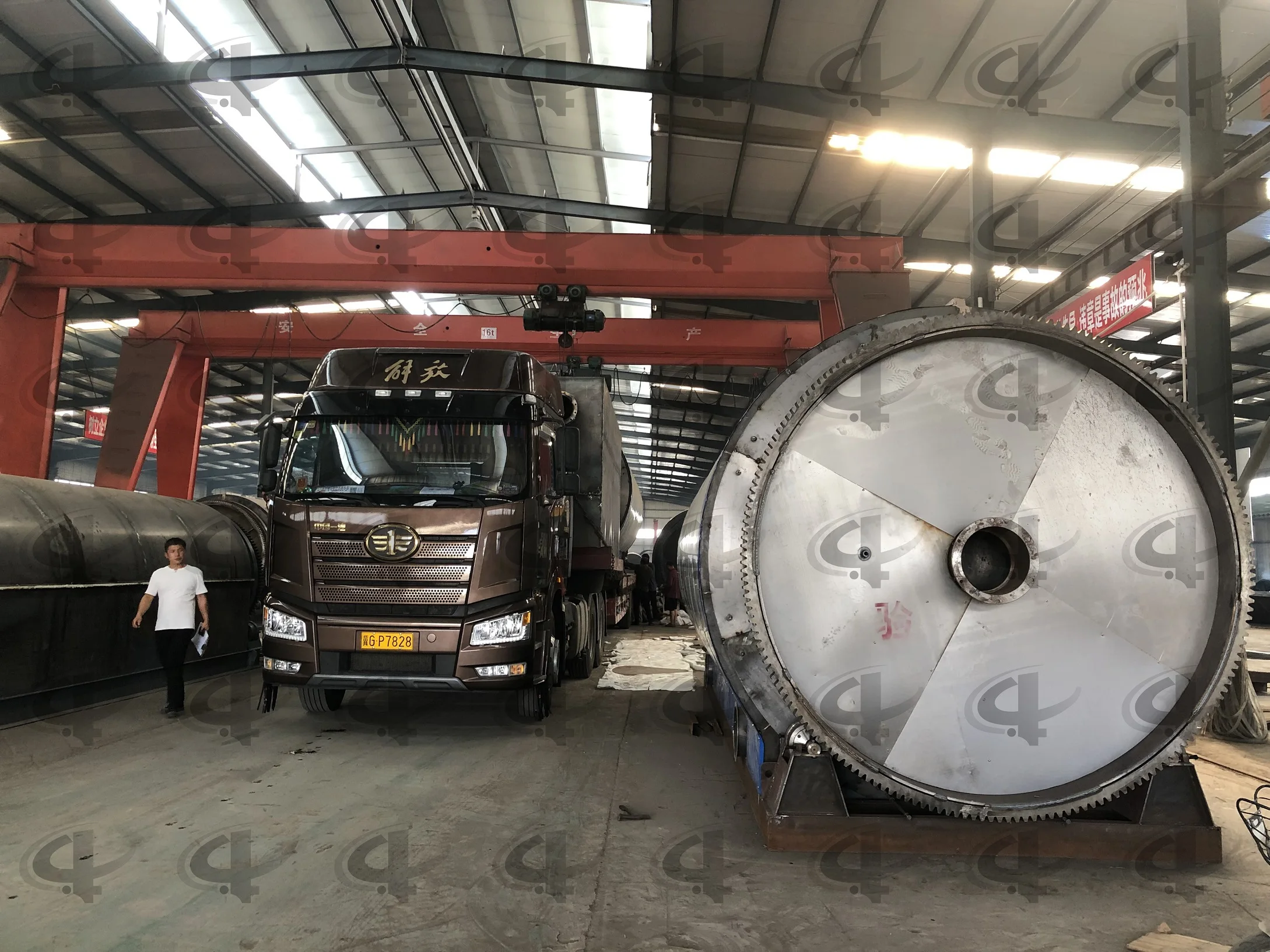 waste tire plastic rubber processing plant