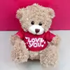 Cute love heart T-shirt 15cm stuffed plush bear teddy