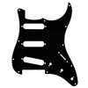 High Quality Guitar Build Kits 11 Holes 3Ply Black St Guitar Pickguard In USA Standard Size