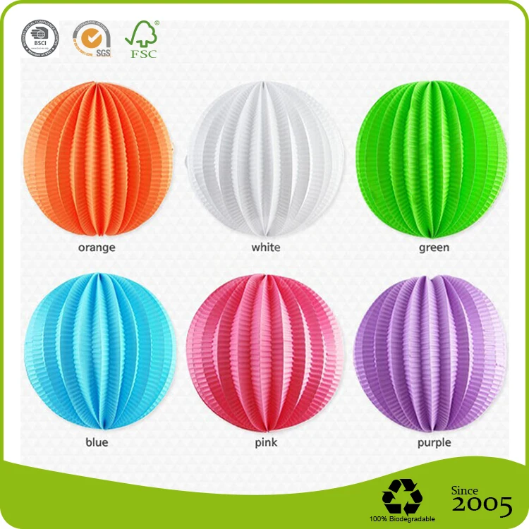 Foldable Round Watermelon Wedding Hanging Paper Lantern - Buy Wedding ...