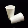 Wholesale low price white PP plastic cup printed logo beverage ripple wall hard plastic white cup disposable with lid and straw