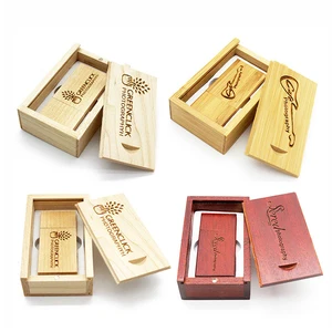 Wood USB Flash Drive Matching Box