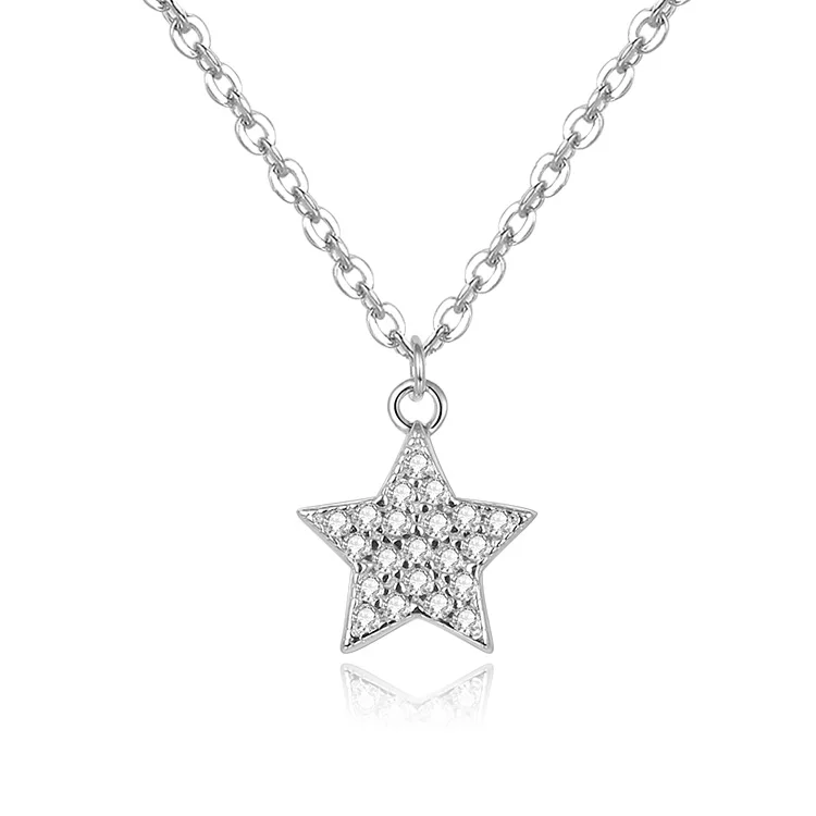 

POLIVA 925 High Quality Women Jwelleries Star Necklace Choker Necklace Pendant Necklaces Sterling Silver with Star Wedding Gift