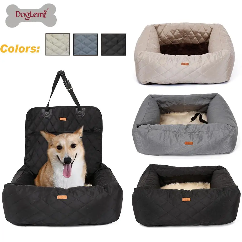 

Doglemi Best Selling Travel Indoor Pet Dog Car Seat Cover Bed, Black, gray ,beige