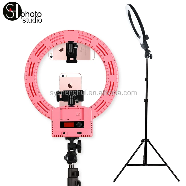 

12 inch makeup led selfie ring light, Pink